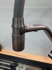 Cмеситель для кухни с выходом для питьевой воды и гибким силиконовым изливом Accoona A5179ST-19 оружейная сталь