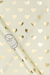 Упаковочная бумага, Золотые сердца, №29, 0,5*0,7 м, 1 лист