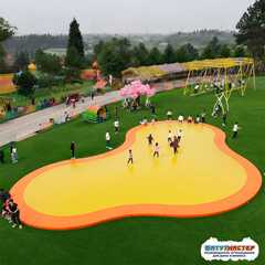 Надувная подушка на платформе «Апельсиновое облако» 15,5×15,5×1,5 м