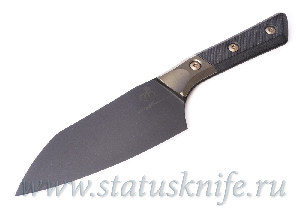 Нож Microtech Kitchen Santoku DLC Bolster Signature 3200B-1DLCCFS