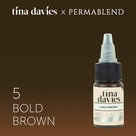 5. Bold Brown пигмент для бровей   "Tina Davies 'I Love INK' Permablend