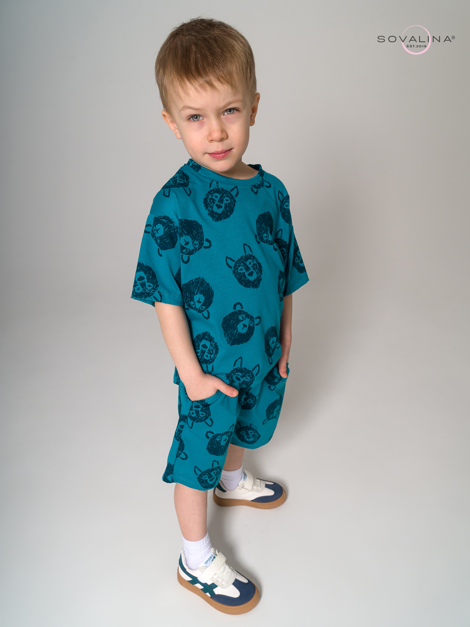 Костюм Light men волки зеленый