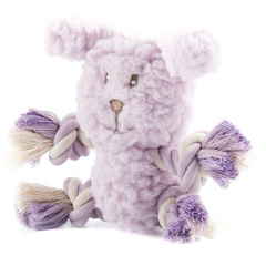 AROMADOG игрушка для собак Собачка с канатами 15 см с пищалкой, сиреневый