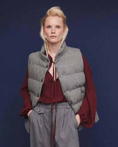 Жилетка — шерсть, гусиный пух