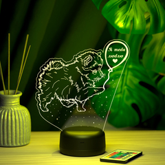 Ночник Собака - шпиц с шариком