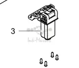 JC97-03996A Шарнир (петля) правый Samsung MXpress CLX-9201NA, 9251NA, 9301NA, 8123NA, 8128NA (