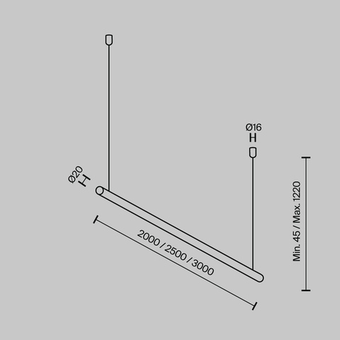 Подвес для опорного стержня Maytoni Parity TRA130SWK-B