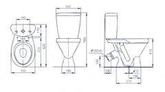 УНИТАЗ-КОМПАКТ ROSA ЭЛЕГАНТ