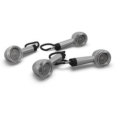 LED указатели поворота Royal Enfield, серебристые – Super Meteor 650 и Shotgun 650, арт. KXA00263