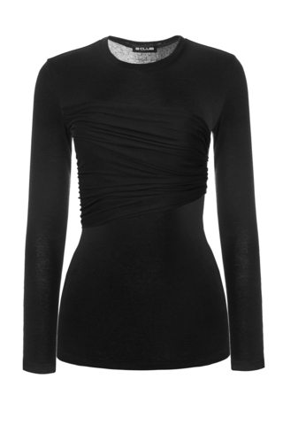 “Silhouette” Лонгслив с драпировкой на груди