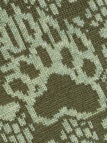 Шарф «Медвежий След» цвета хаки (С бахромой)