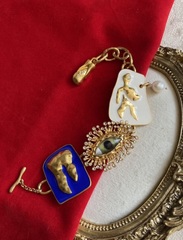 Браслет-цепь SCHIAPARELLI с подвесками в позолоте