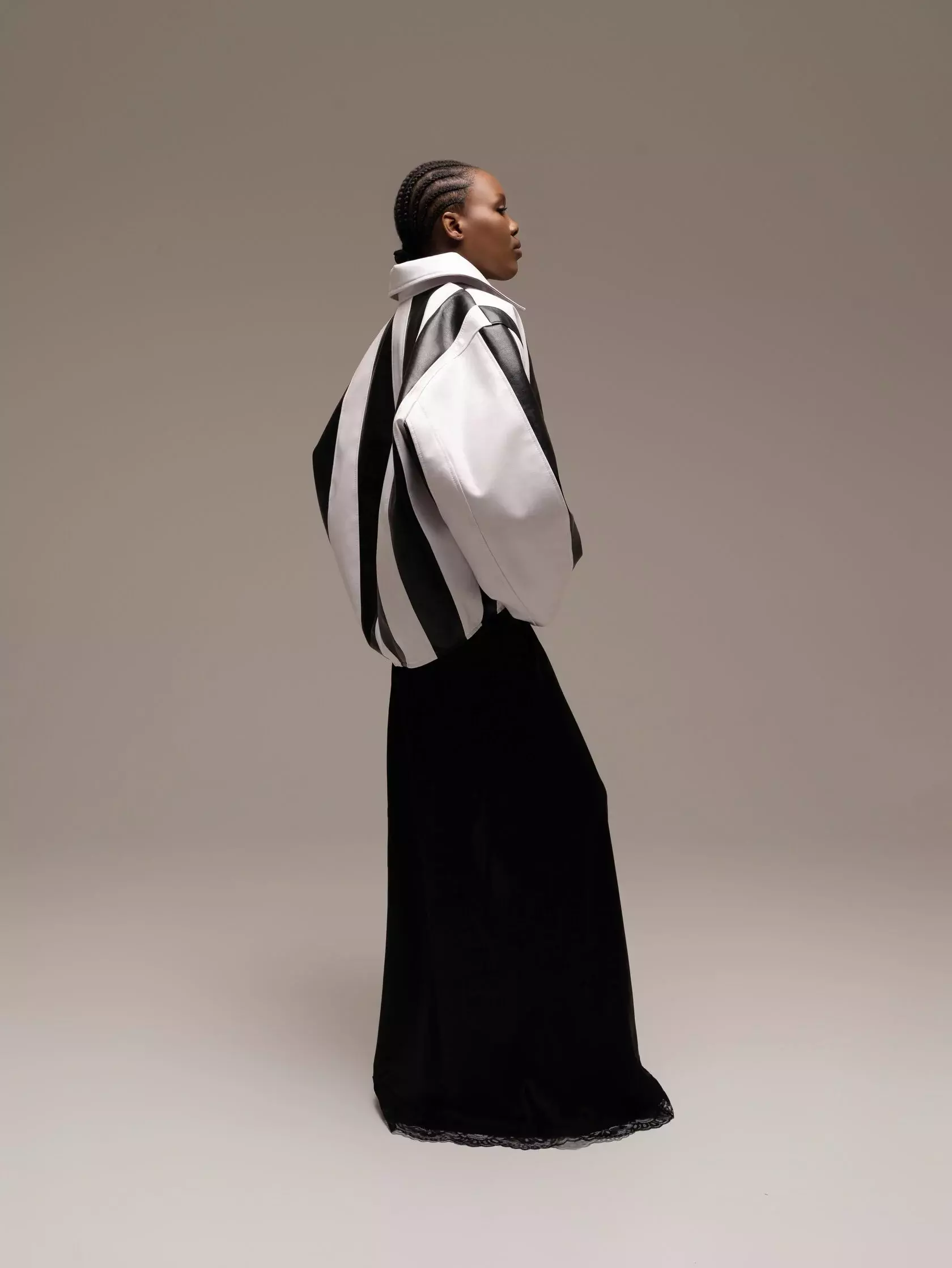 Куртка 4B, Черно-белая