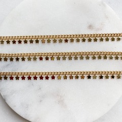 Цепочка со звездочками, позолота, 12 см, А329-1 (12см)