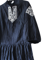 Ванда. Платье льняное миди с вышивкой в этностиле PL-421196