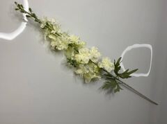 Растение искусственное, Цветок, Дельфиниум, Белый