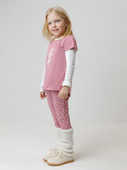 брюки  для девочки  КР 4074/темно-розовый 1710 Н083 к643