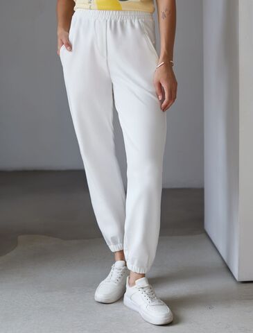 Брюки из тонкого премиального футера с эластаном  D44.137 (114214)