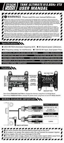Видеопередатчик FPV RUSHFPV TANK III ULTIMATE VTX 5.8ГГц 1 Вт
