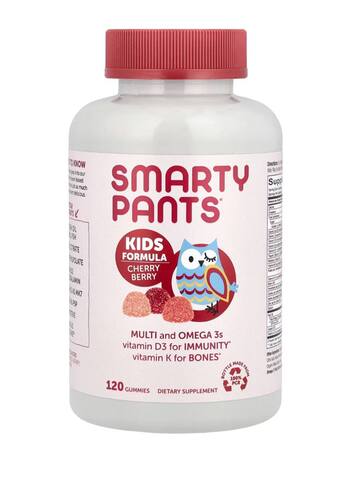 SmartyPants добавка для детей, со вкусом ягод и вишни, 120 жевательных таблеток