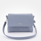 Сумка Саломея 1070 гладкий серо-голубой