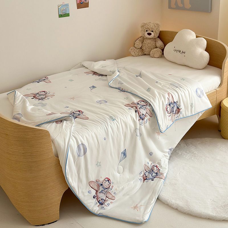 ZEPHYR HOME Одеяло летнее 150х200 Полуторка Самолет на белом