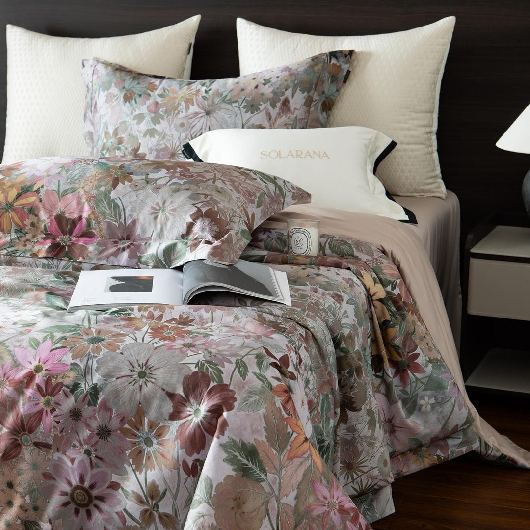 SOLARANA комплект двуспальный Египетский хлопок 100s Цветы