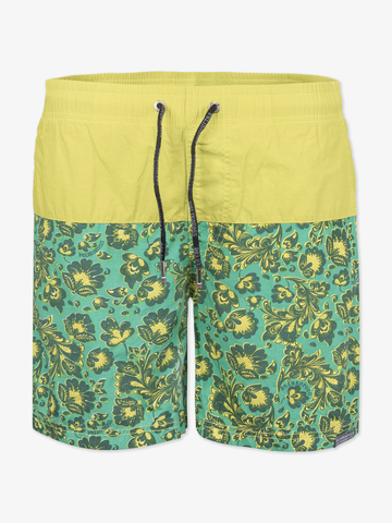 Пляжные шорты «Зеленая хохлома»