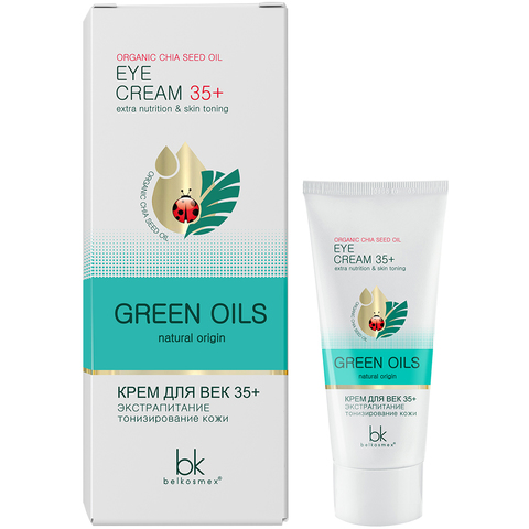 BelKosmex Green Oils Крем для век 35+ экстрапитание тонизирование кожи 20г