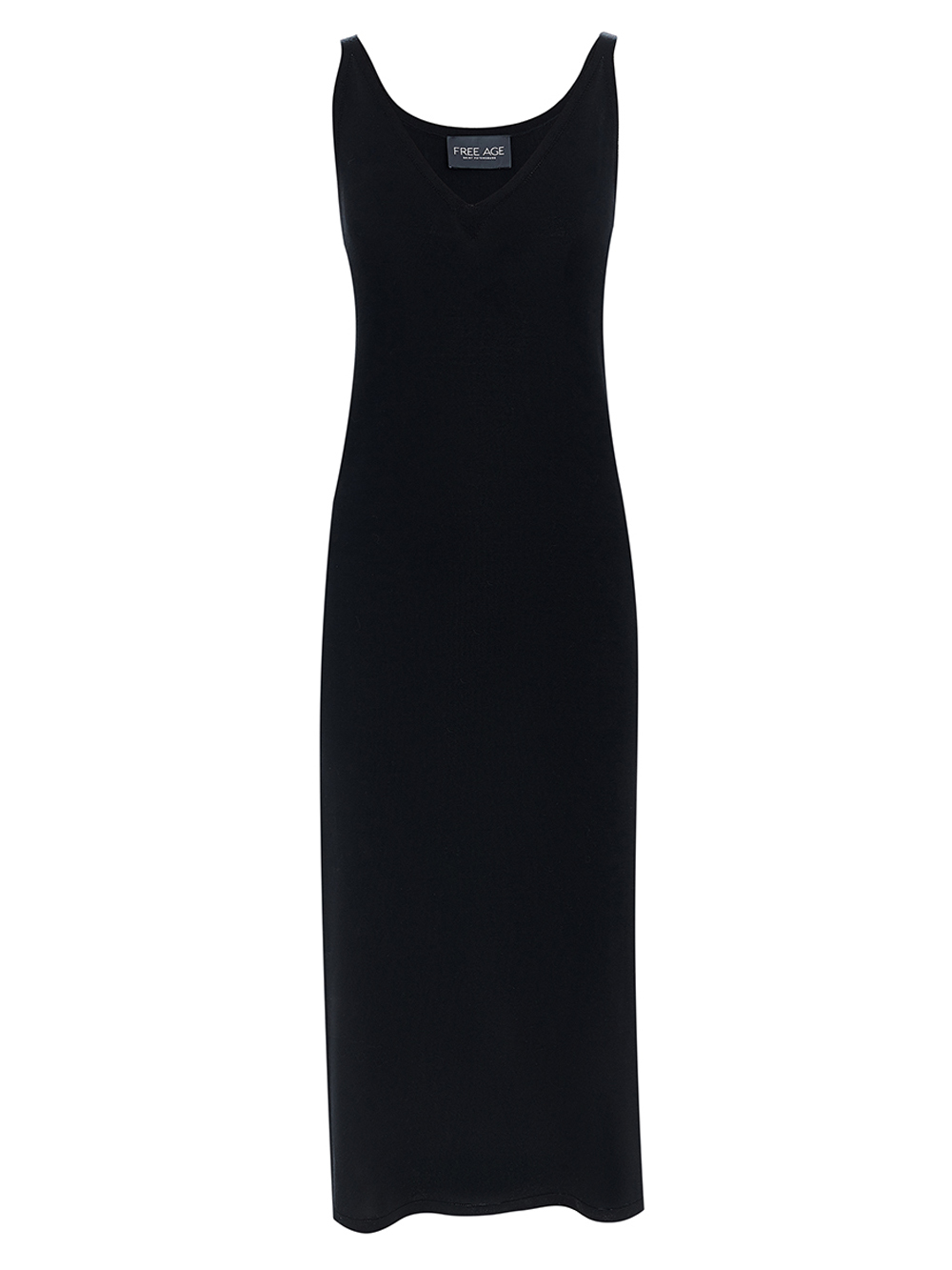 Женское платье черного цвета из вискозы
