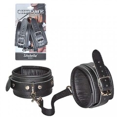Кожаные наручники-оковы Sitabella Chrome Collection