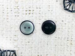 Пуговицы, 2 прокола, d 12мм,чёрный с белым