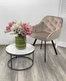 фото 1 Стул GALE 360 град. поворот. BLUVEL-40 BEIGE, велюр/ черный каркас, М-City на profcook.ru