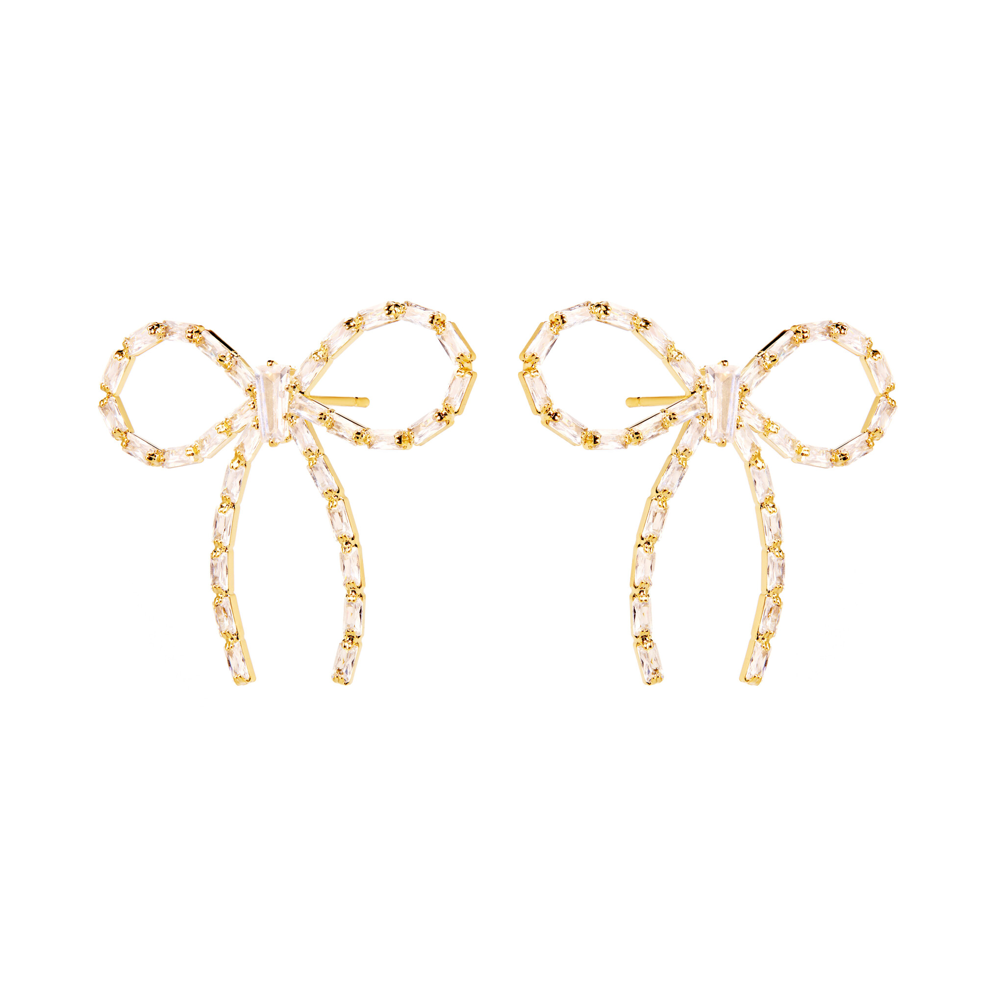 

Серьги Dazzle Bow Earrings – Gold
