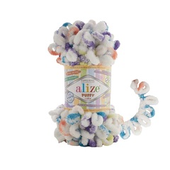 Пряжа Alize Puffy Color цвет 7539