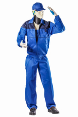 Костюм темный синий с васильковым п\к