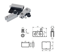 Петля EDSON FH937 SET CHROM для стекл. дверей комплект