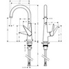 Смеситель для кухни с С-образным изливом Hansgrohe Talis S 72810000