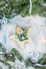 Керамическая елочная игрушка с Байкала серии 