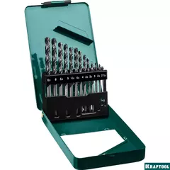 KRAFTOOL HSS-G, 13 шт, (1.5-6.5 мм), сталь P6M5, набор сверл по металлу (29651-H13)