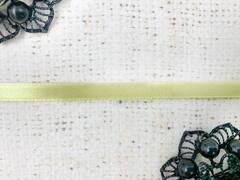 Лента атласная, ш. 0,6 см, бледно-жёлтый