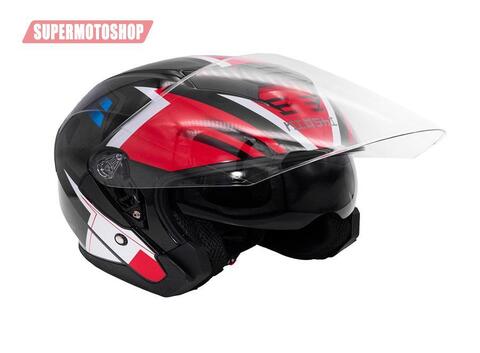 Шлем открытый KIOSHI 526 Чёрный/красный, размер L