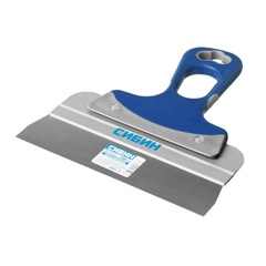 СИБИН 200 мм, усиленный, алюминиевая направляющая, 2к ручка, нержавеющий, Фасадный шпатель (10085-20)