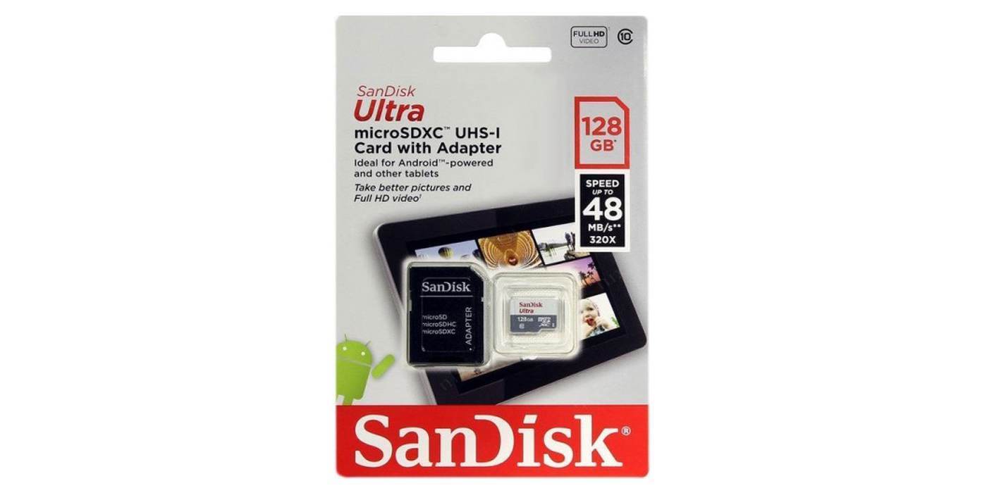 Карта памяти microSDXC 128GB SanDisk Ultra UHS-I U1