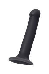 Черный фаллос на присоске Silicone Bendable Dildo M - 18 см. - 