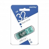 Флешка 32 GB USB 2.0 SmartBuy Glossy (Зеленый)