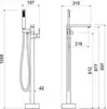 Aquatek AQ1645CR смеситель для ванны напольный (внешняя и скрытая часть)