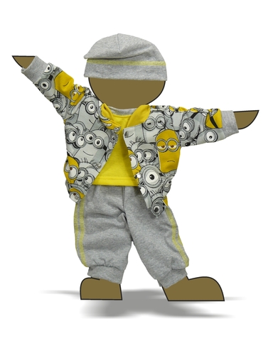Костюм с курткой бомбером - Демонстрационный образец. Одежда для кукол, пупсов и мягких игрушек.