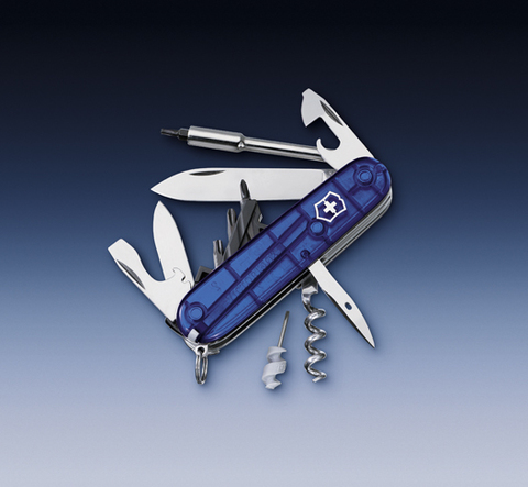 Нож складной Victorinox CyberTool 29, 91 mm, Translucent Blue (1.7605.T2)