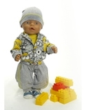Костюм с курткой бомбером - На кукле. Одежда для кукол, пупсов и мягких игрушек.